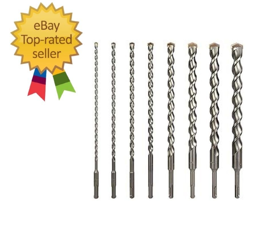 8-Piece 12in SDS Plus Drill Bits for Brick, Stone, Concrete, 1/4in x 12in, 5/…