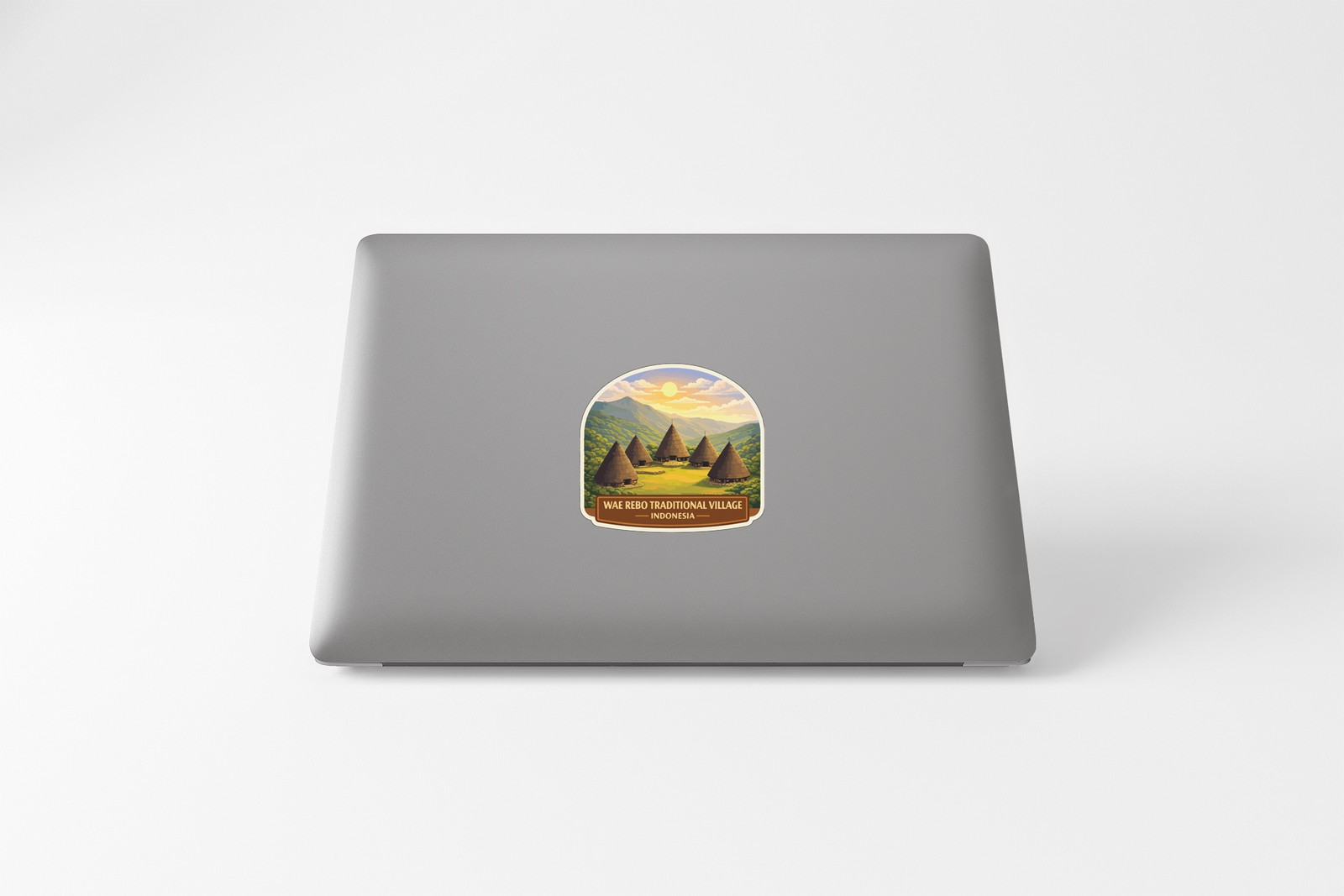 Wae Rebo Traditional Village Indonesia Sticker Decal Vinyl Die-Cut Heritage