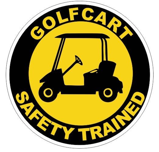 2" Golf Cart Hard Hat Decal Sticker Helmet Safety H256