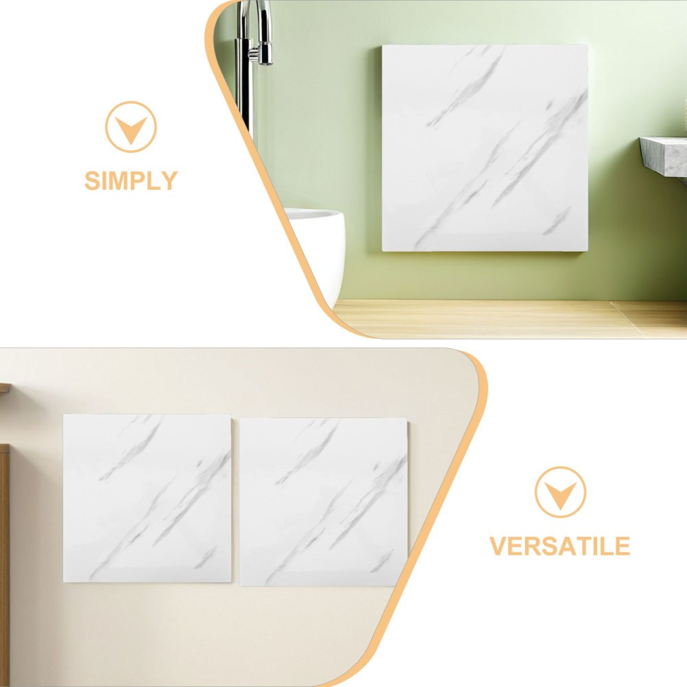 20 Pcs Self Adhesive Peel And Stick Simulated Marble Tiles For Kitchen Walls