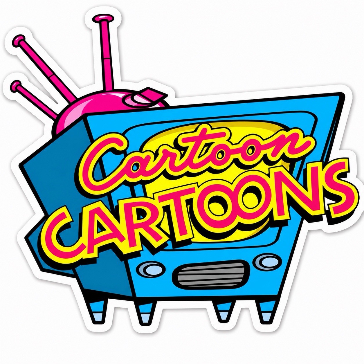 Cartoon Cartoons Sticker Premium Vinyl Die-cut Car Truck Laptop 90s Retro