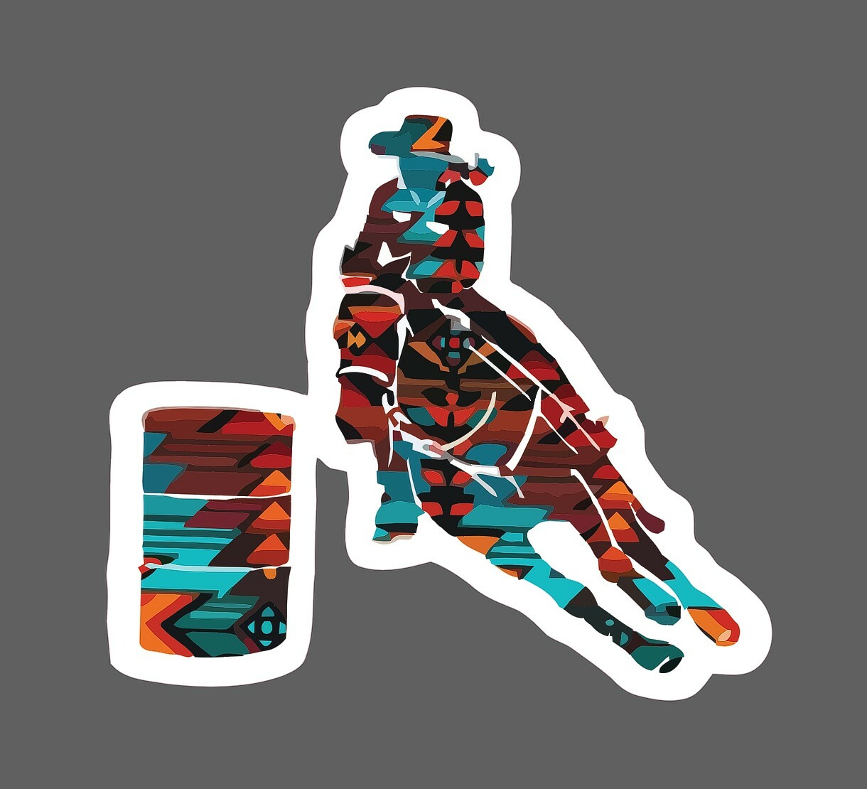 Barrel Racing Sticker Rodeo Waterproof – Buy Any 4 For $1.75 Each Storewide!