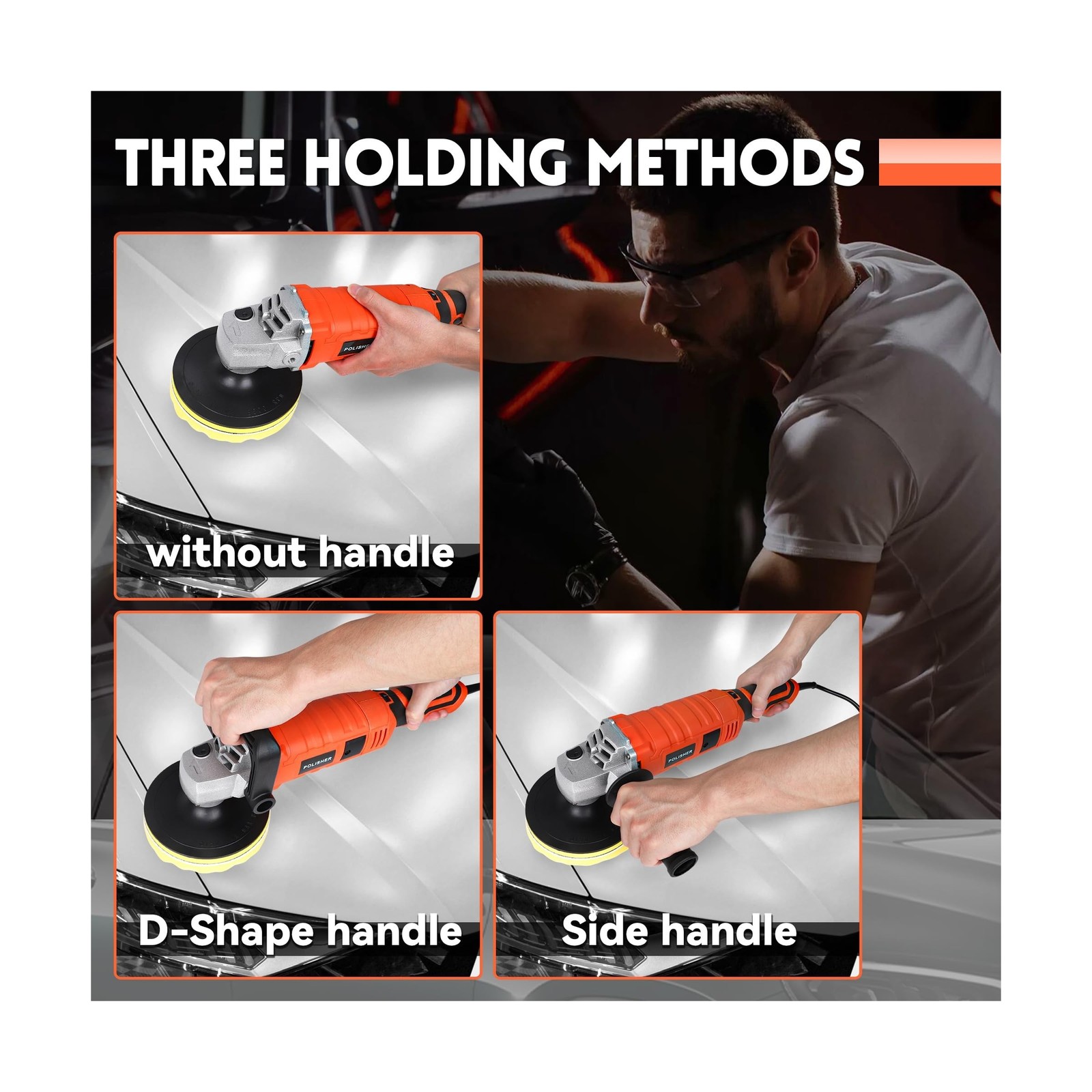 Buffer Polisher, Powerful Buffer Waxer, 7 Variable Speed 1000-3500 RPM,Rotary…