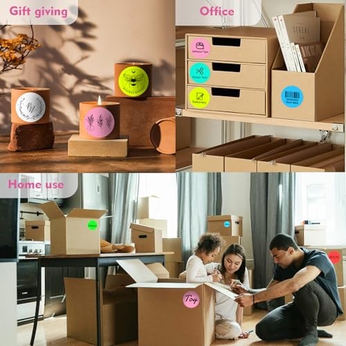 3 X 3 Inch Color Coding Dot Labels Circle Thermal Printable Waterproof 500 Pink