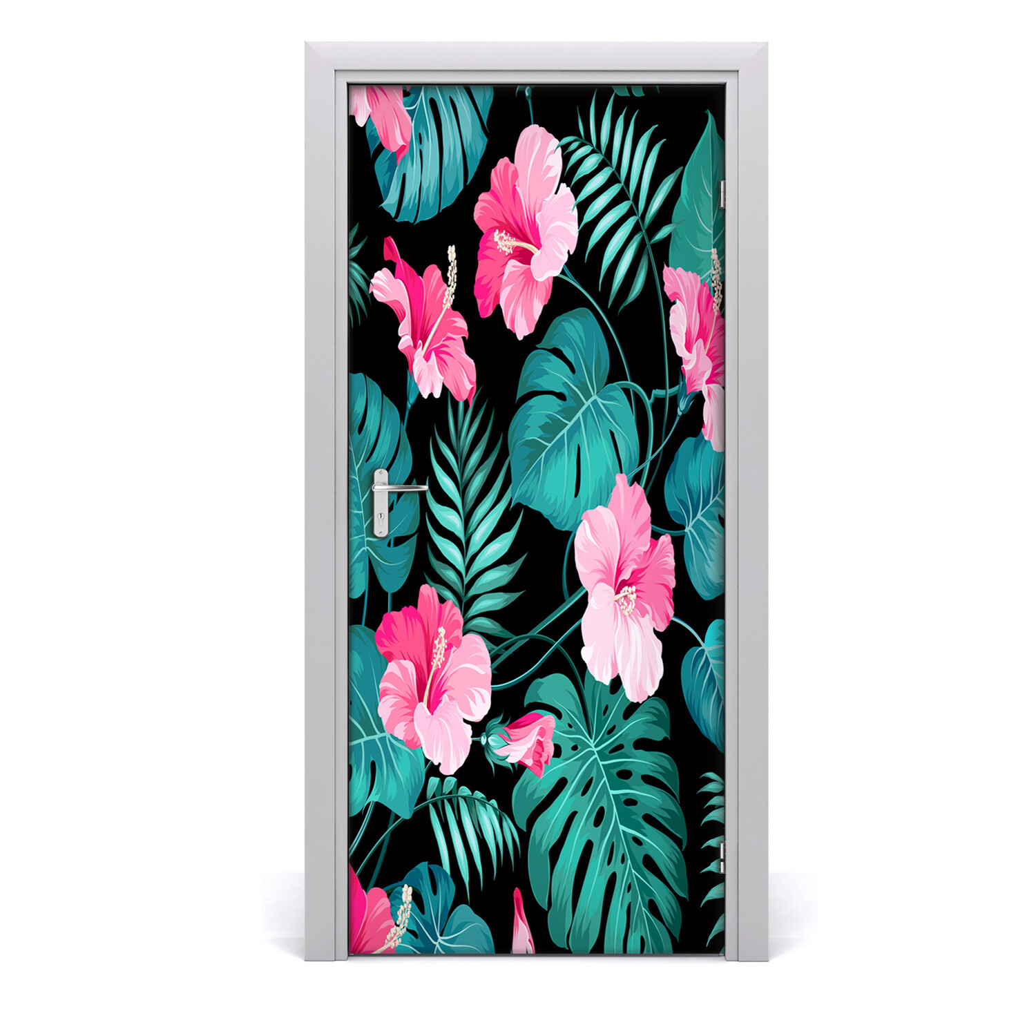 3D Home Art Door Wall Self Adhesive Removable Sticker Flowers Hawaiian flowers