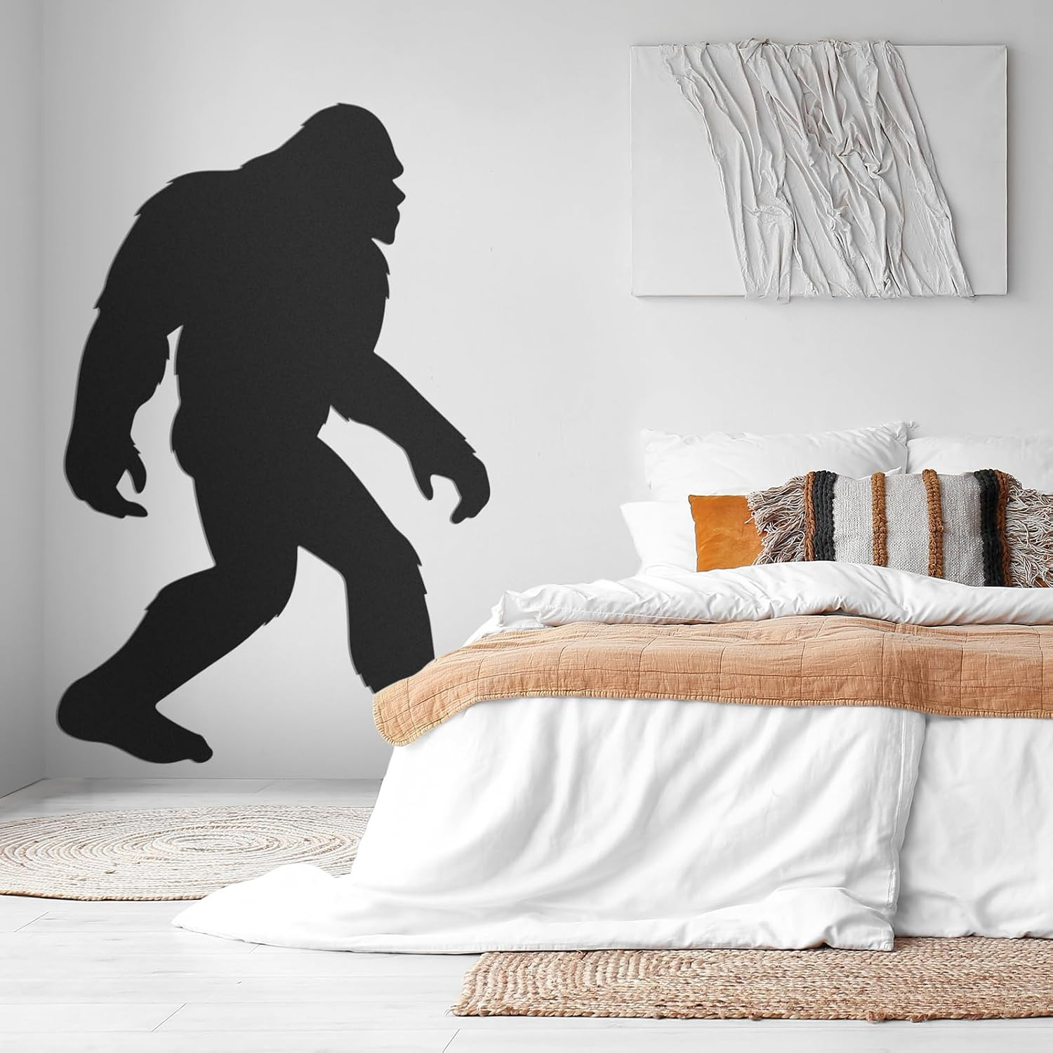Large Bigfoot Wall Decal 60 X 42 Inch Sasquatch Big Foot Silhouette Peel and Sti
