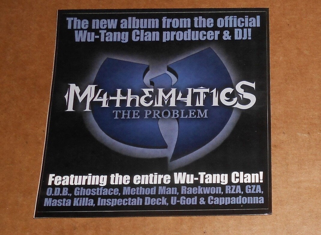 Mathematics The Problem Sticker Promo 5×5 Wu-Tang Clan