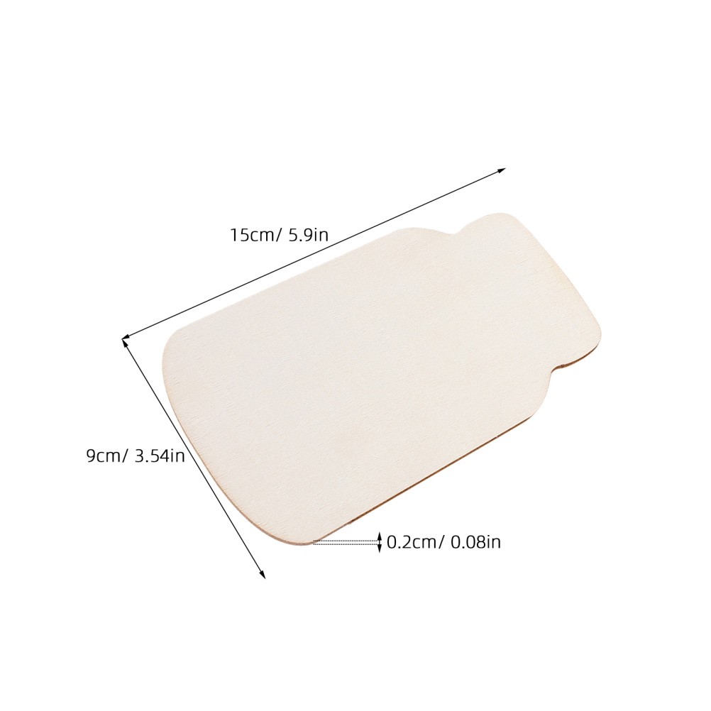 50 Pcs Wood Jar Slice to Paint Blank Farmhouse Signs Wooden Cutout