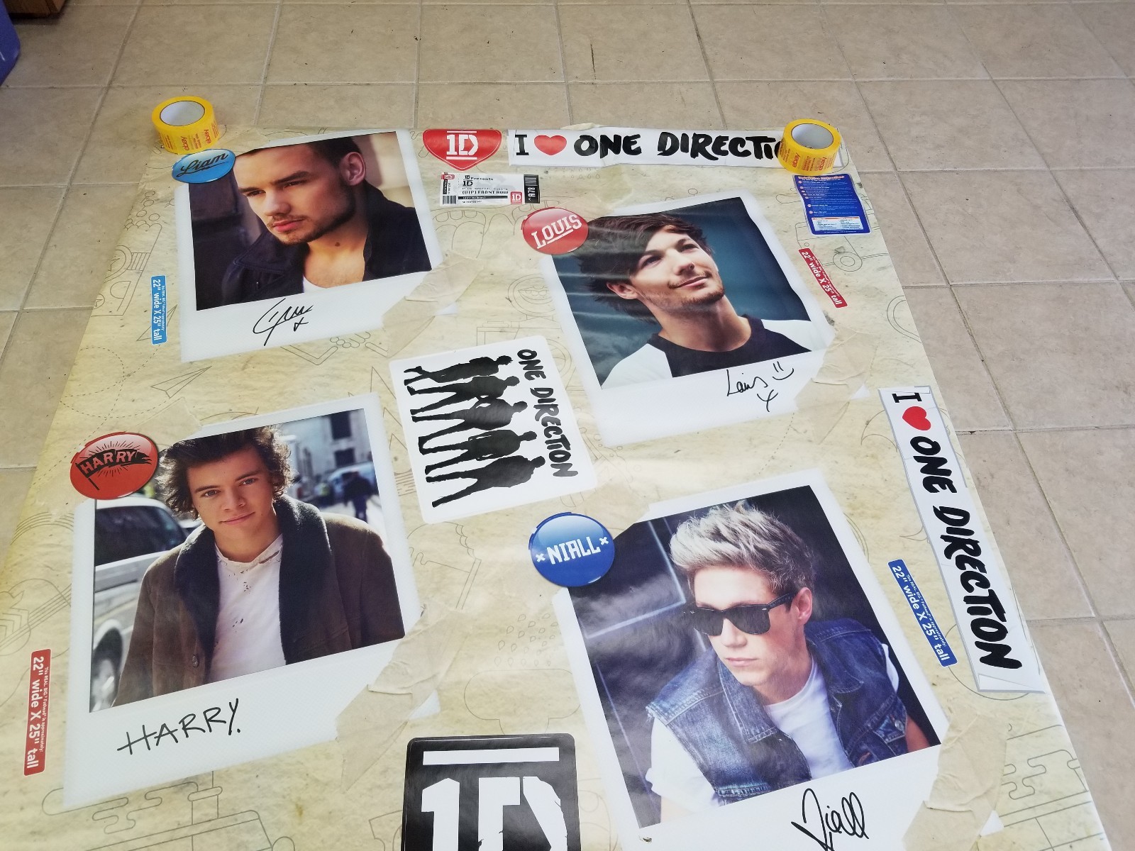 Fathead Wall Decal One Direction Collection PEEL & STICK Liam Payne Harry Styles