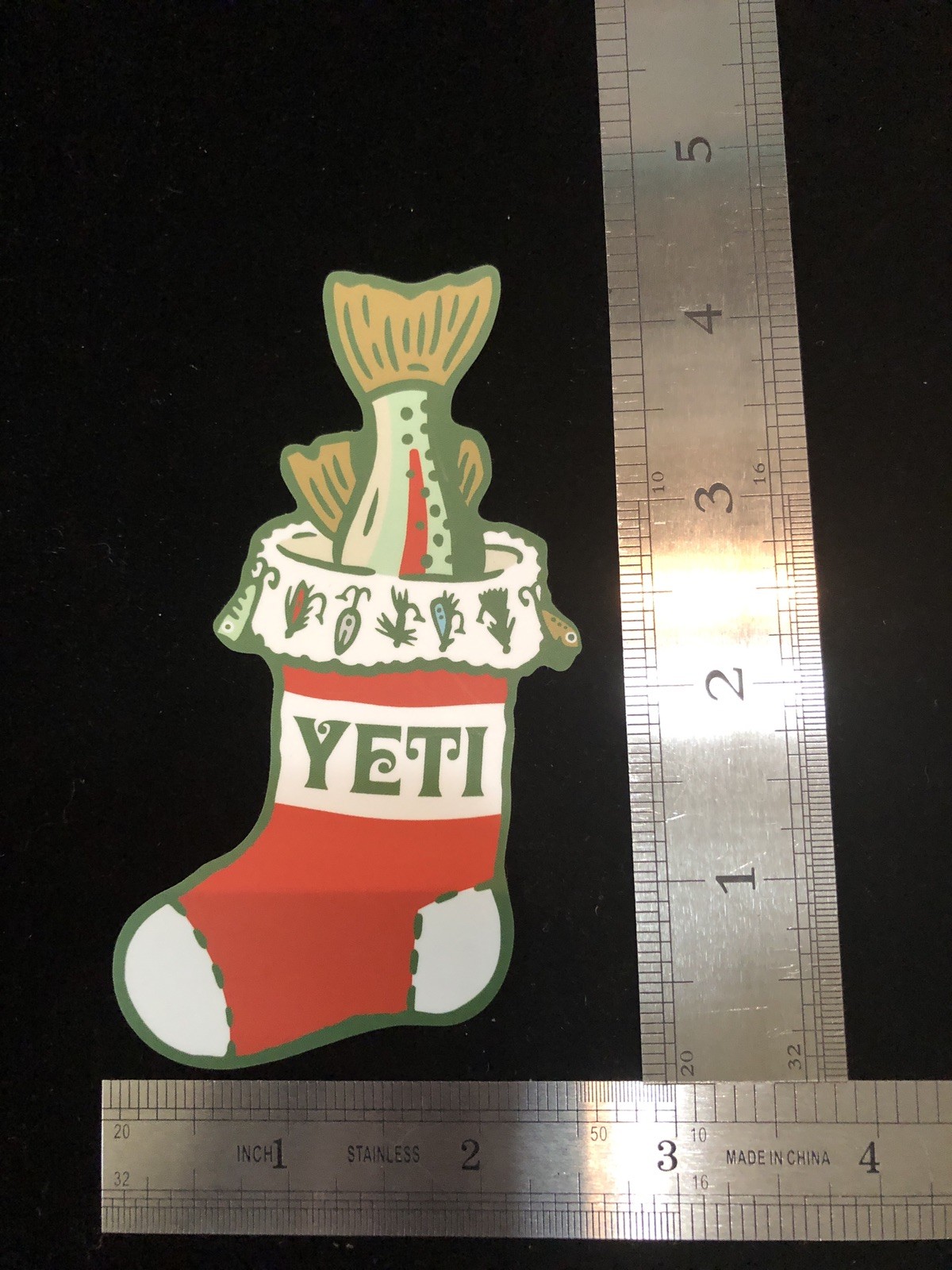 Rare Yeti Authentic Christmas Stocking Sticker