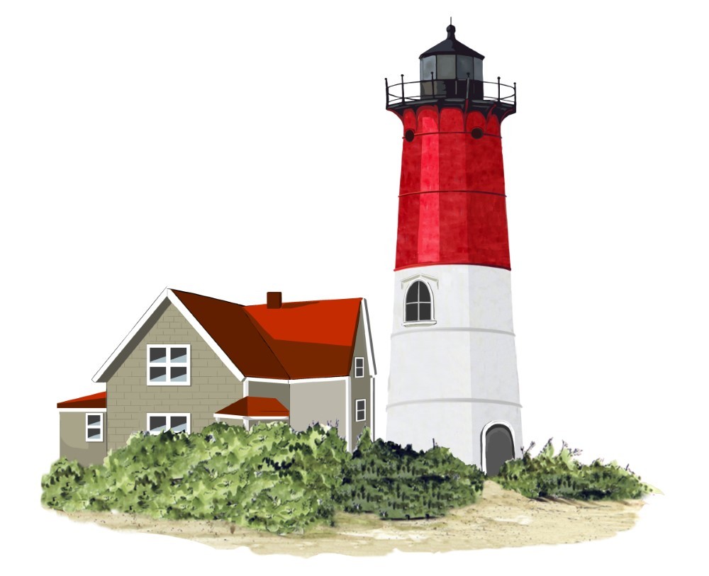 Nauset Lighthouse Cape Cod MA Vinyl Decal Sticker Truck SUV Car Tumbler Cooler