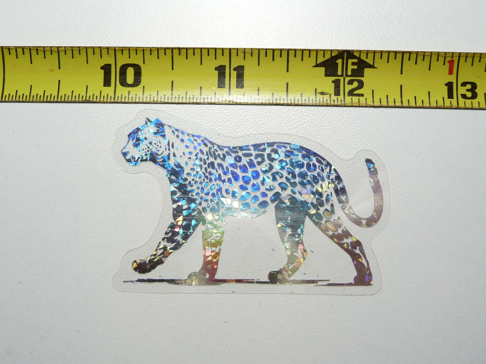 CHEETAH HOLOGRAPHIC SMALL STICKER DECAL ZOO ANIMAL WILDLIFE SCRAPBOOKING
