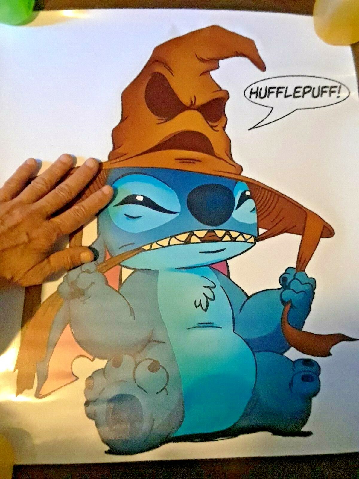 Baby stitch large wall decal vinyl sticker. with Harry Potter hat. wall art
