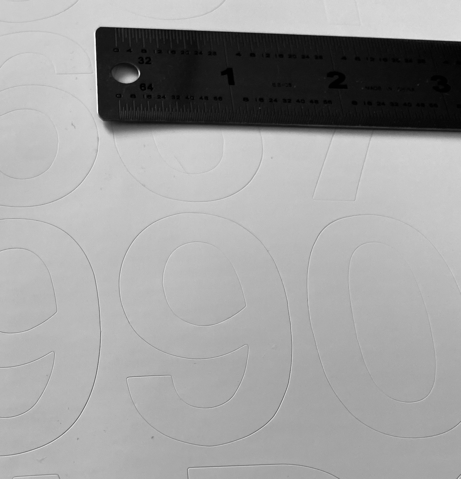 8 Sheets Self Adhesive Vinyl Letters Numbers Kit Mailbox Numbers 2 Inch White