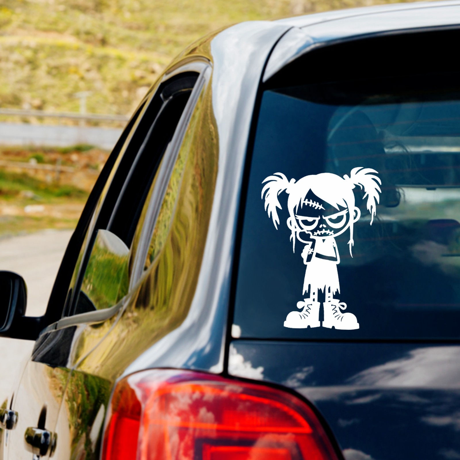 Zombie Girl Vinyl Decal Sticker Car Truck Window Spooky Halloween