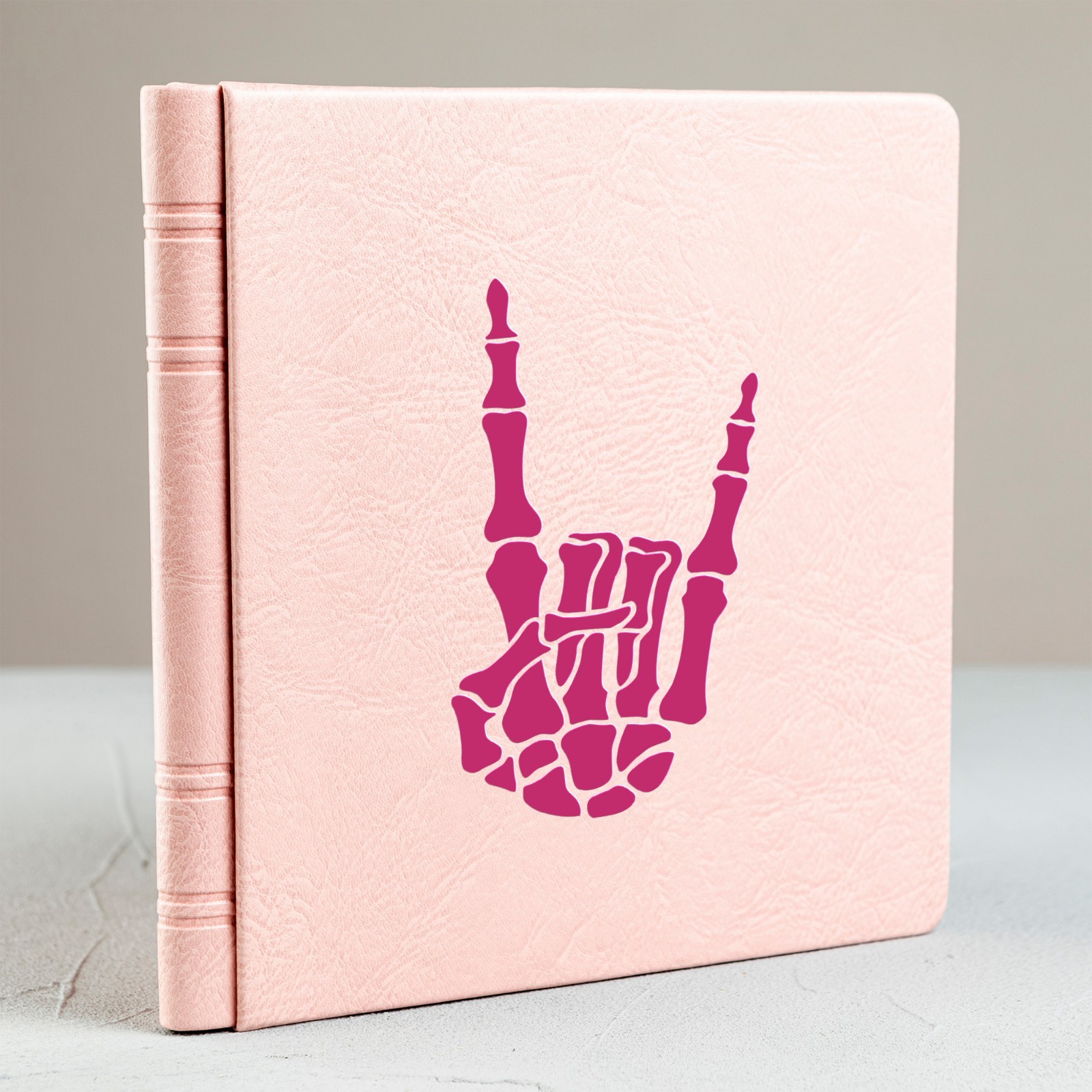 Skeleton Hand Devil Horns Vinyl Decal – Heavy Metal Rock Punk Gothic Sticker