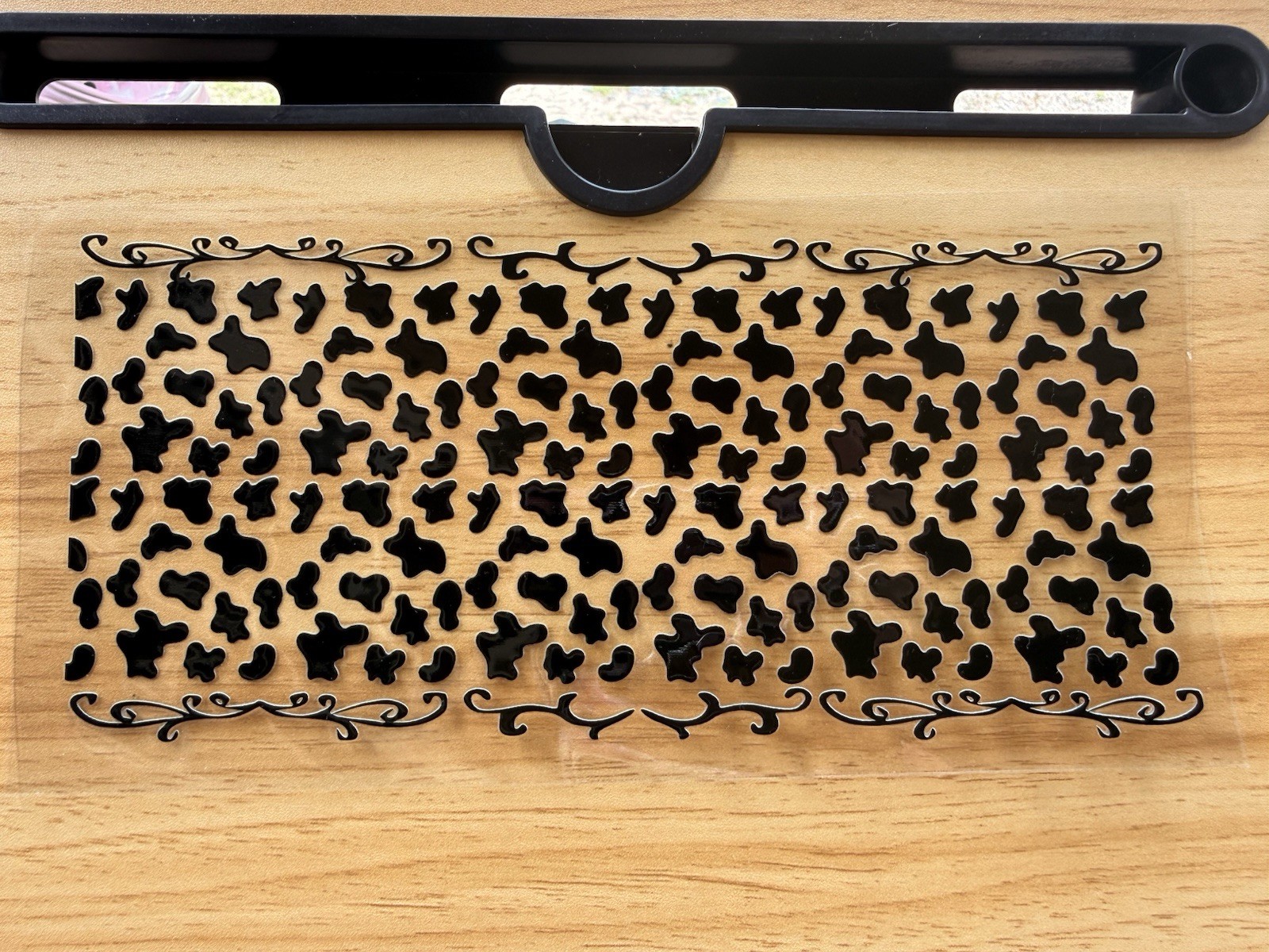 Decorative Rectangle Scroll Border Frame UV DTF Wrap 16 oz