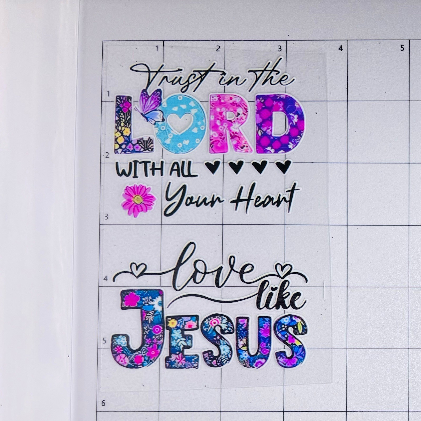 Faith Jesus Quotes UV DTF Transfer Sticker Wrap DIY Cup ⭐️3.5 x 6 Inch(H) MT0050