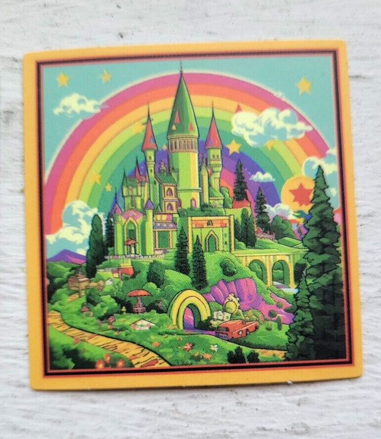Haunted Active Spirit Creepy Castle And Mushrooms Sticker Lot Of 2 Pcs