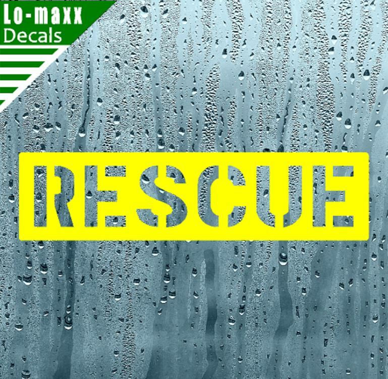 Rescue Aircraft Markings Graphic Durable High Performance Die Cut Vinyl Decal