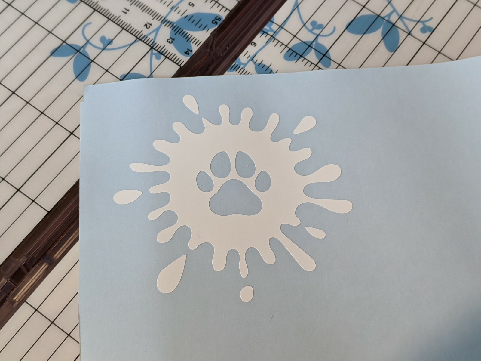 PAW PRINT with HEART PET CAT DOG Vinyl Decal Car Wall Window Sticker
