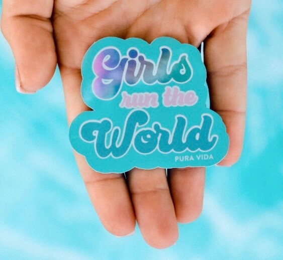 Pura Vida Sticker Girls Run The World Logo NEW sealed