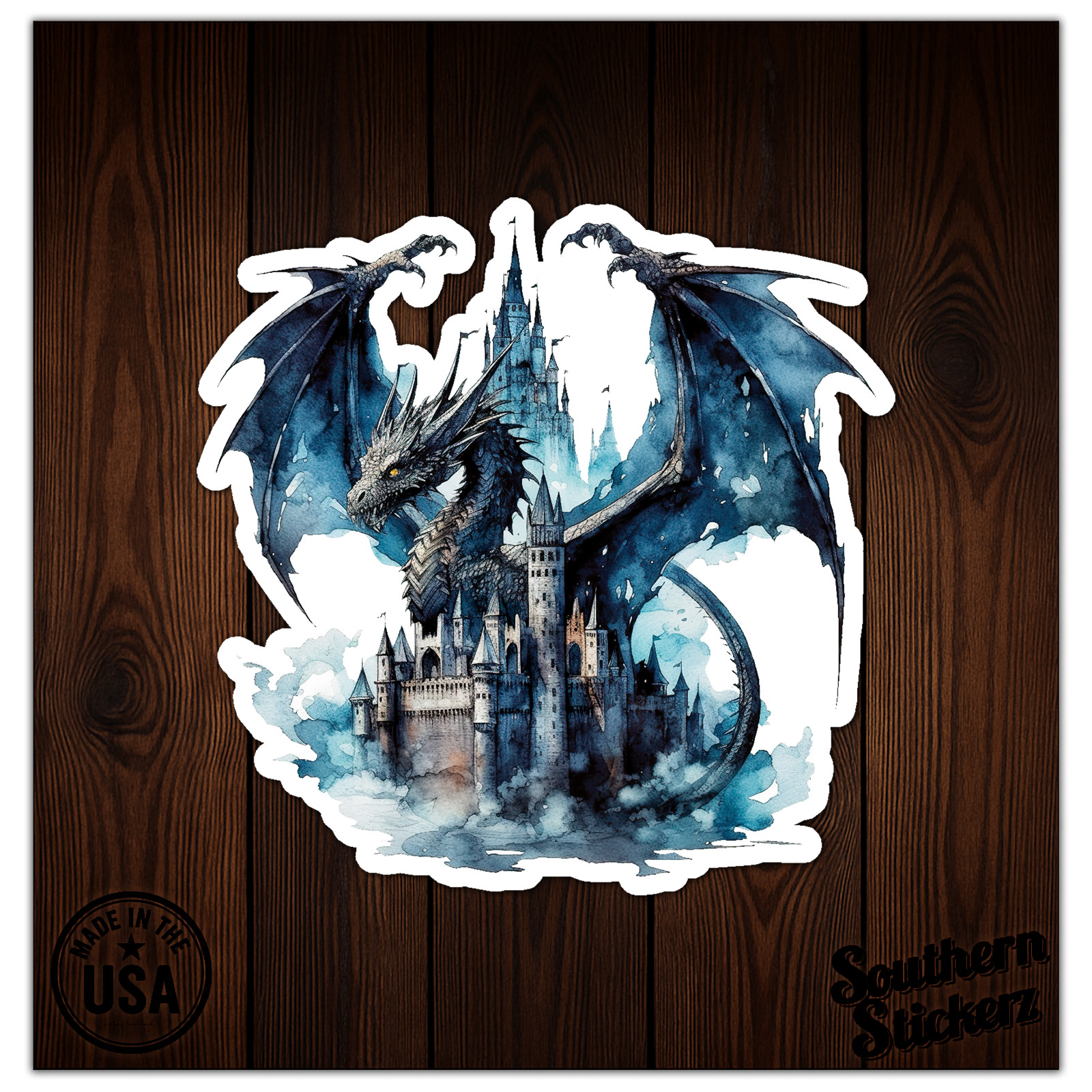 Black Dragon Castle – Vinyl Decal Sticker – Car Window Laptop – ebn11222