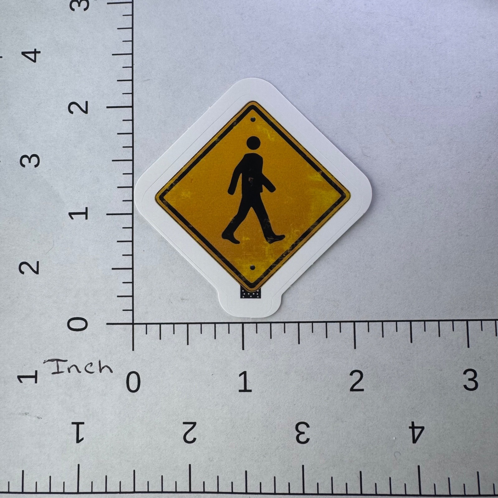 Pedestrian Sticker Road Sign – Water Bottle Phone Laptop Skateboard Hard Hat