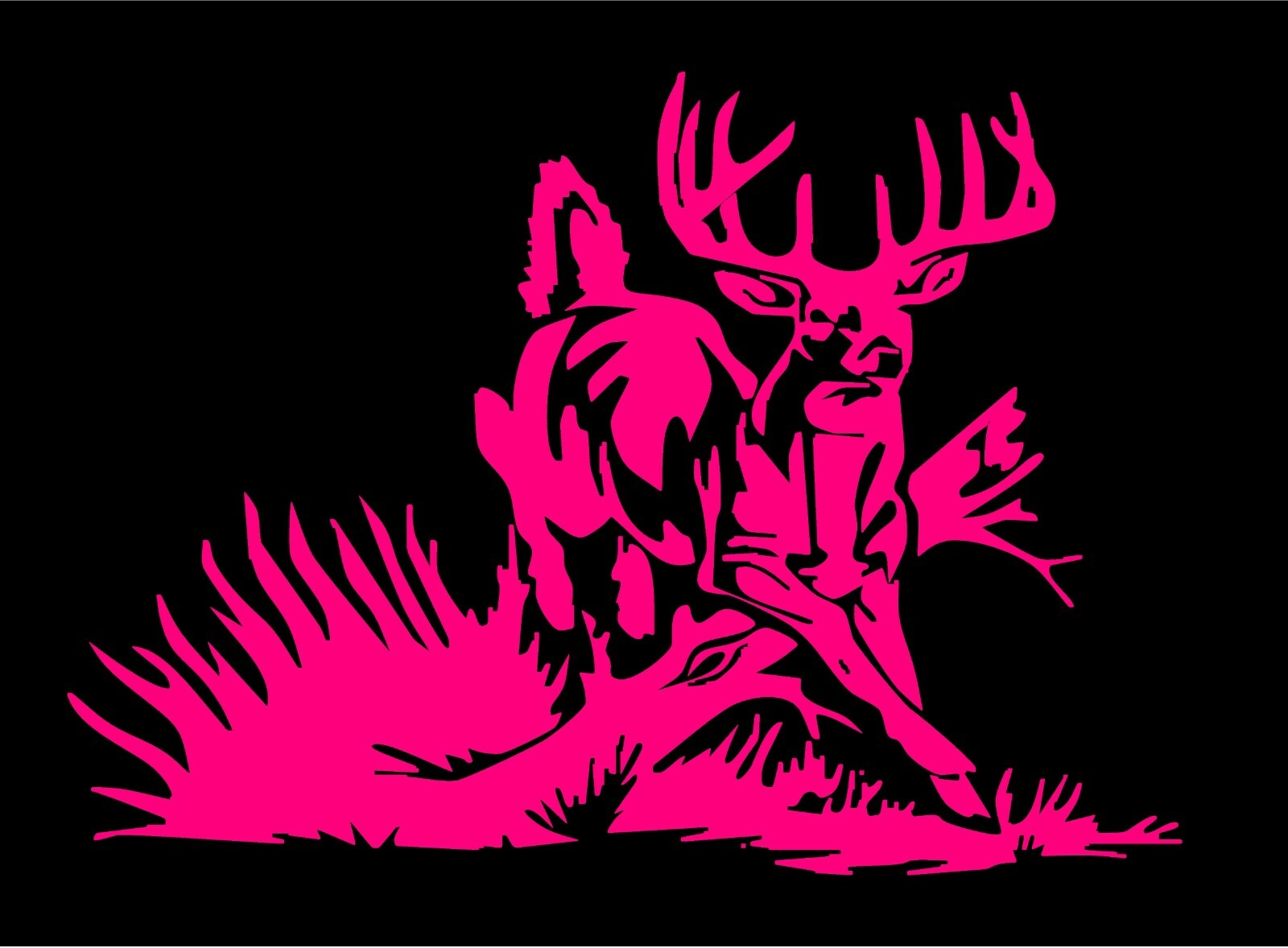 Whitetail Deer Decal Buck Jumping Log car truck vinyl sticker graphic
