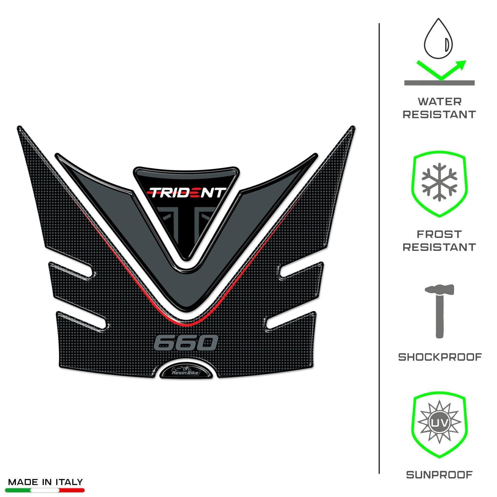 Motorcycle 3D Stickers with Triumph Trident 660 2021-2025. Tank Protector Pro…