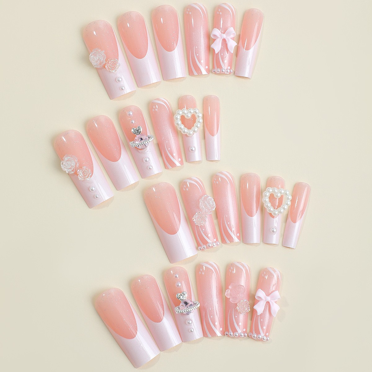 Fashion Personality Flower Bow Tie Nails