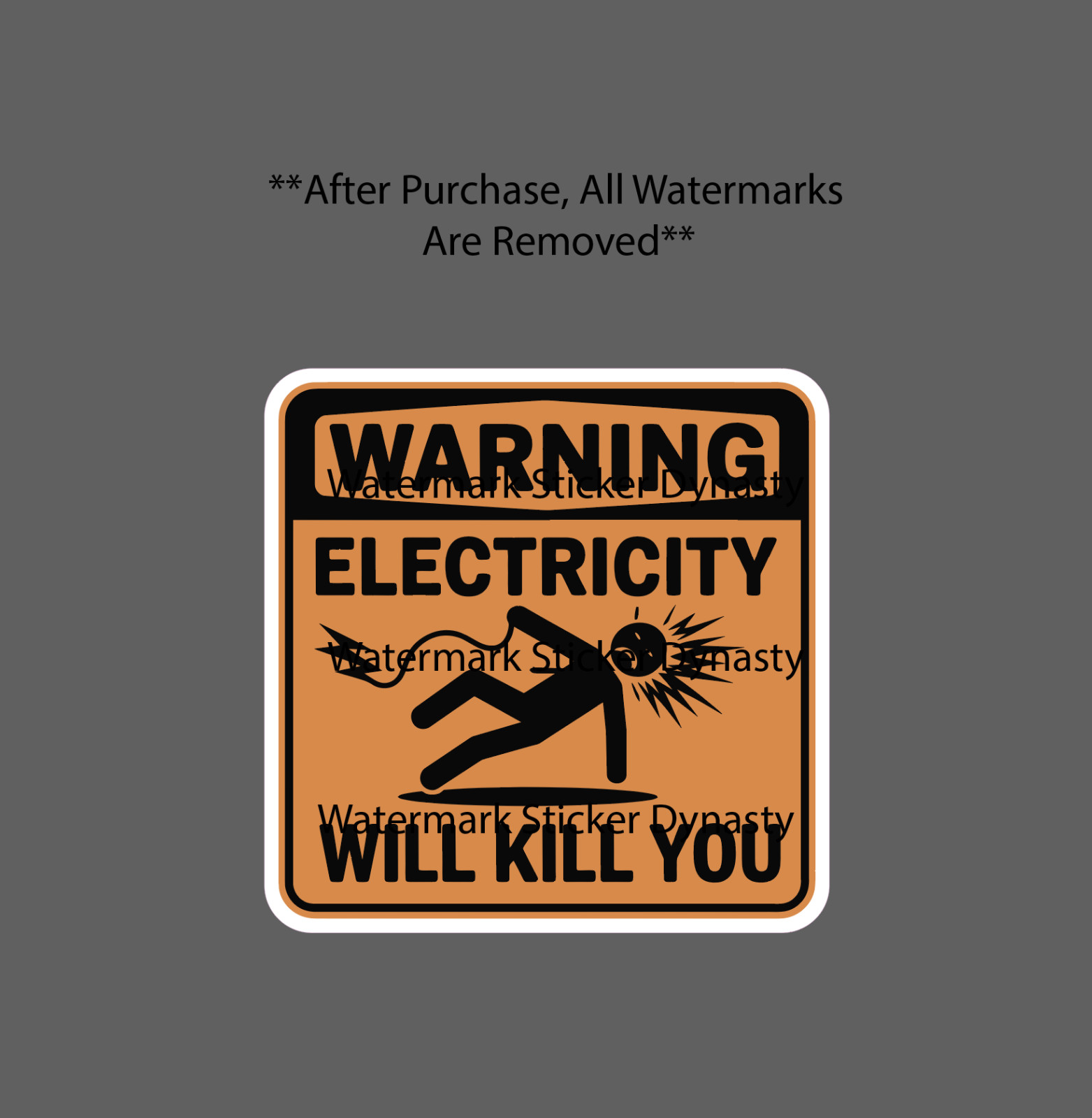 Electricity Will Kill You Sticker Waterproof Decal Danger Warning Gift NEW