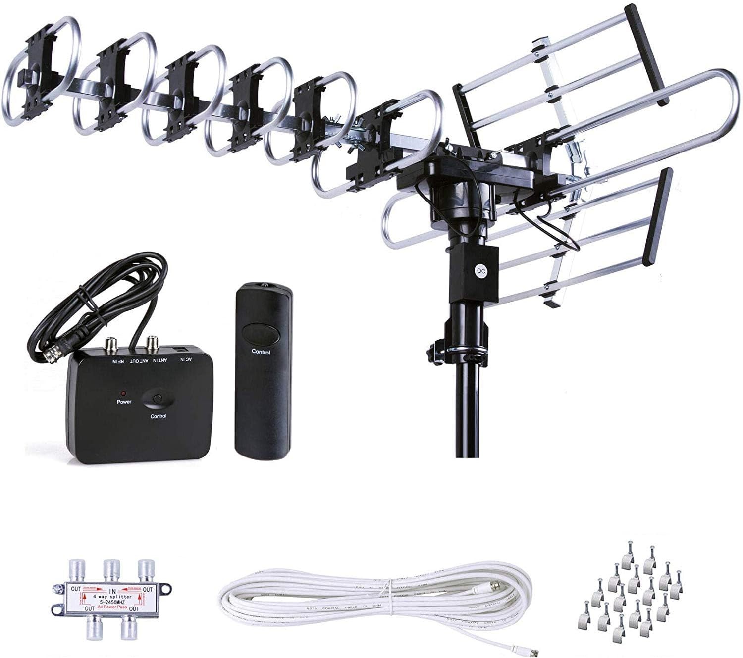 Outdoor HD TV Antenna Strongest Up to 200 Miles Long Antenna+Kit