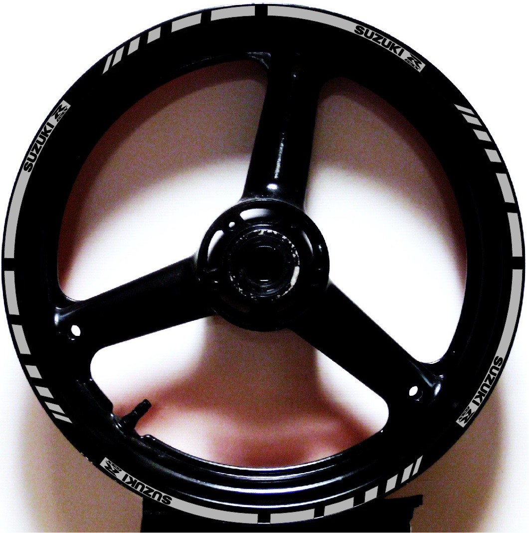 CUSTOM 2 TONE GP RIM STRIPES WHEEL DECALS TAPE STICKERS SUZUKI GSXR 600 750 1000