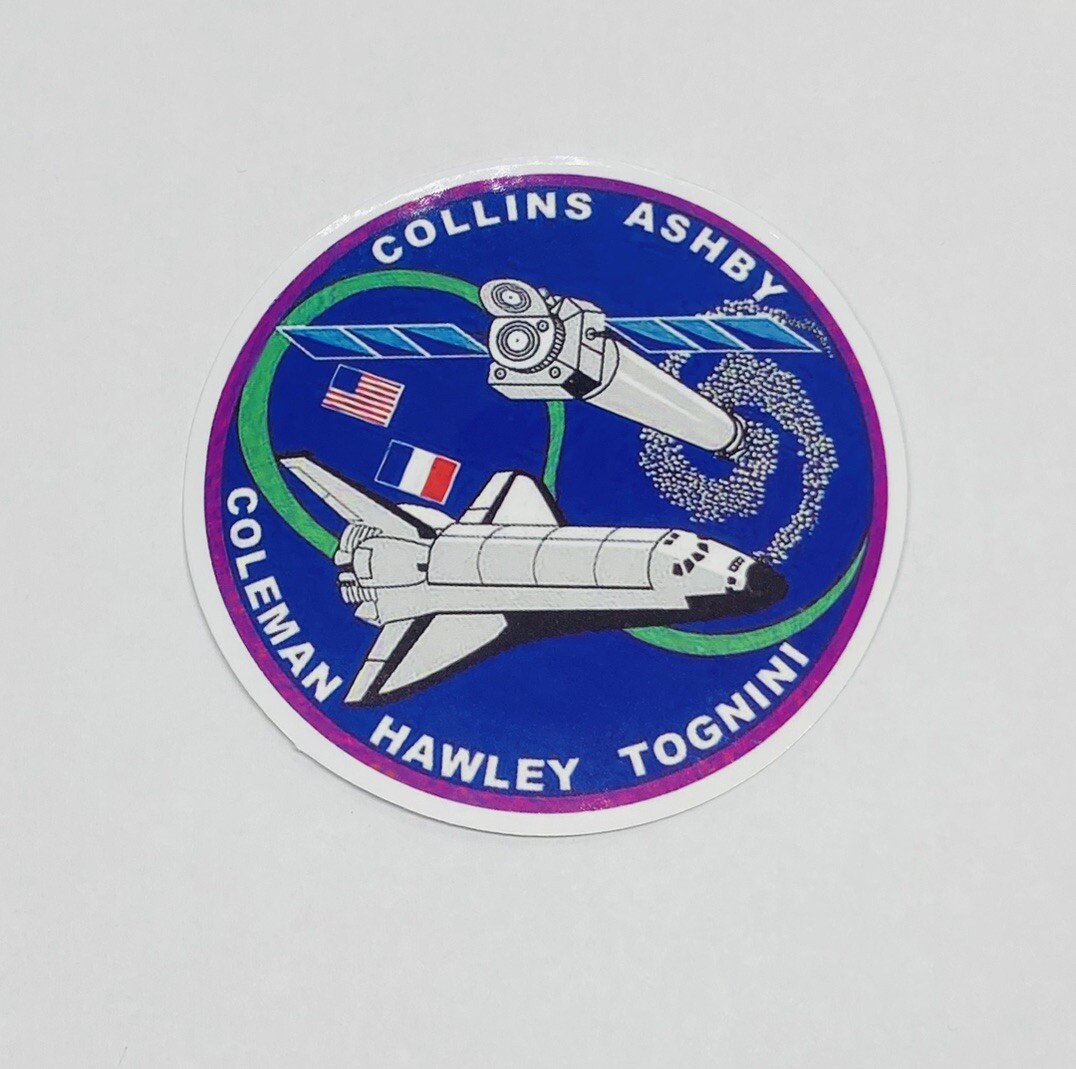 NASA Space Shuttle STS 93 Sticker Vinyl Decal Moon Art Collins Ashby Coleman P1