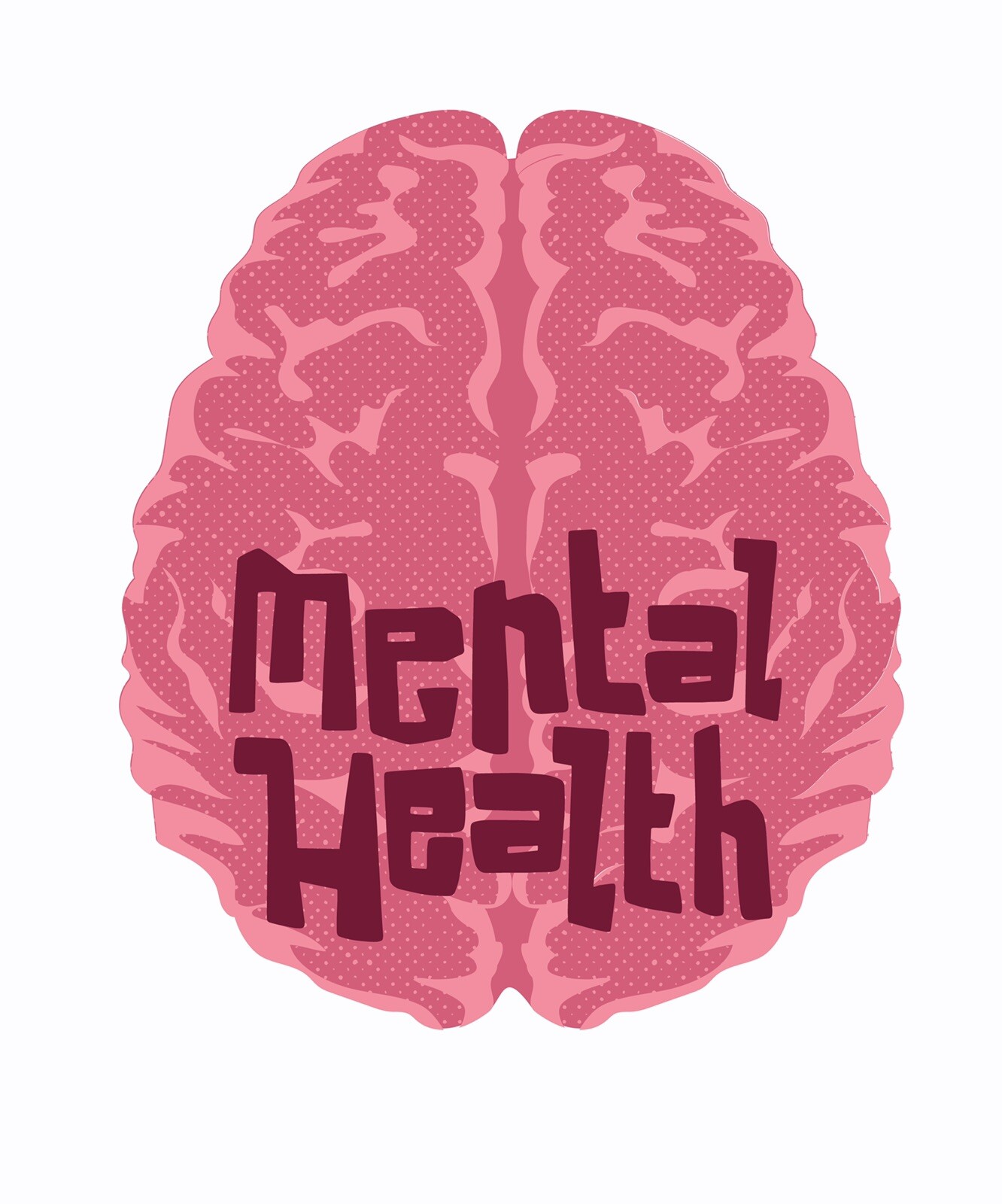 3” Mental Health Pink Brain Sticker Power Suicide Awareness Balance Peace Mind
