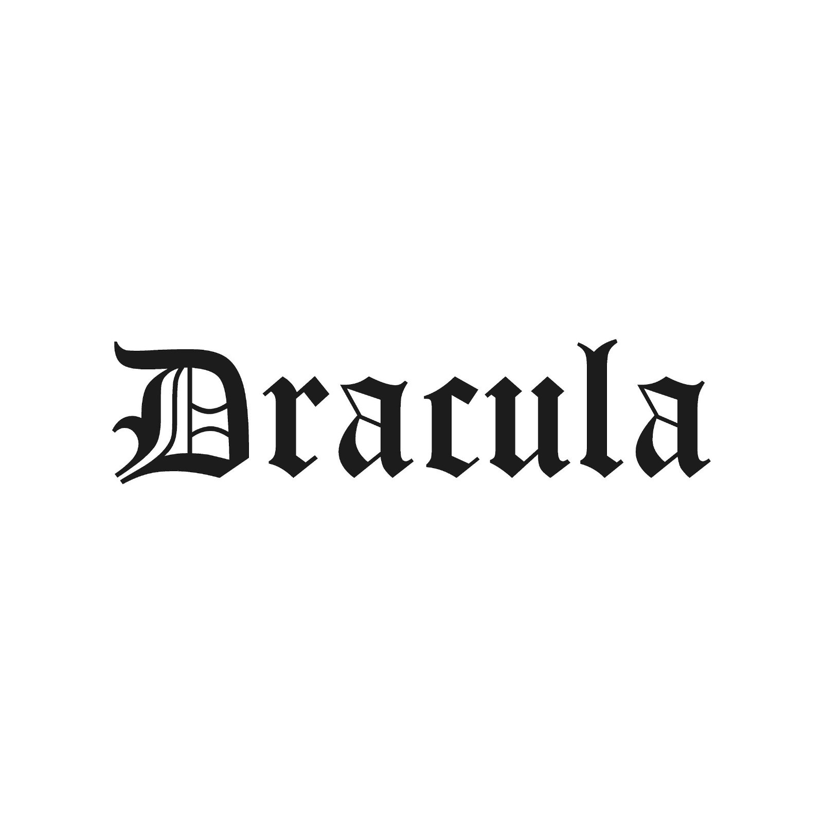 Dracula Gothic Old English font Vinyl decal car Vampire sticker