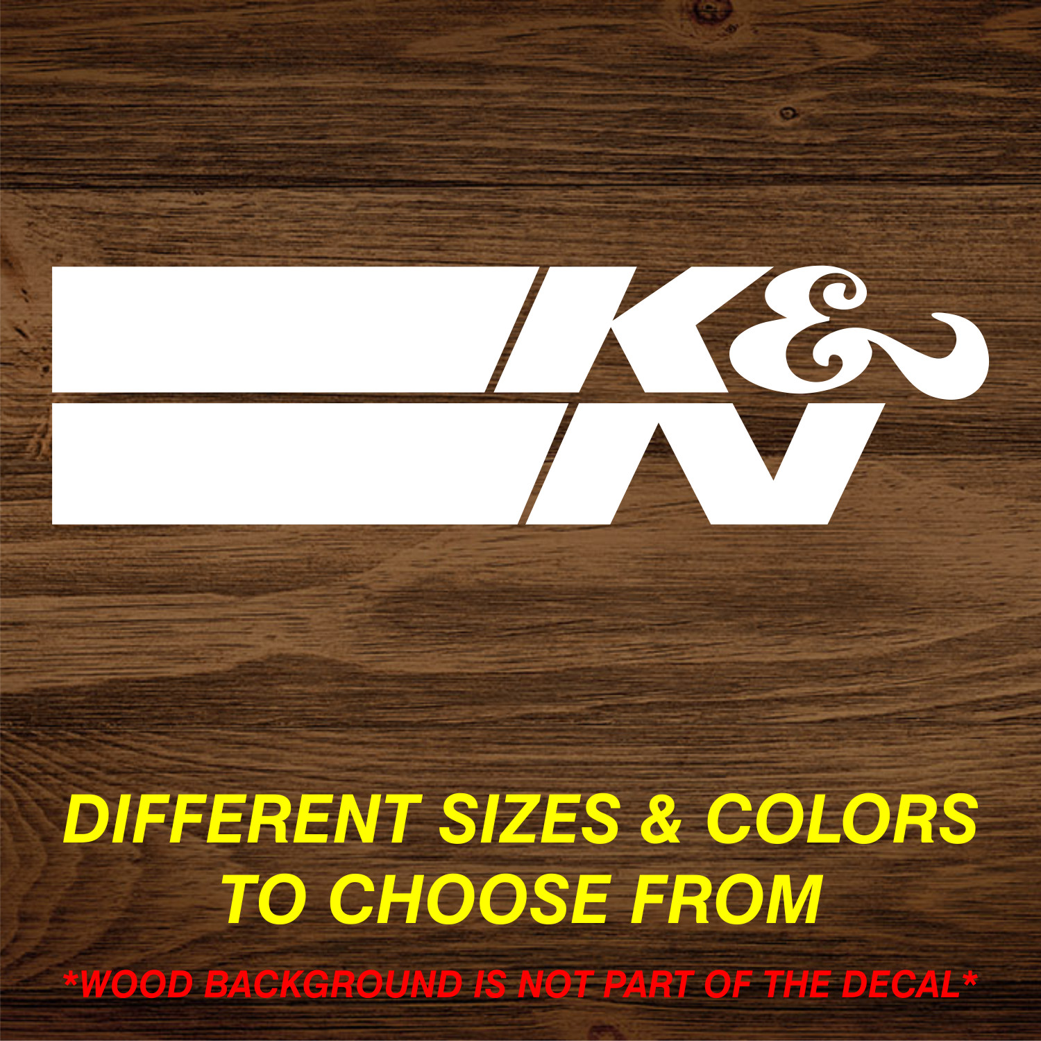 K&N Air Oil Filter KN Logo JDM – Vinyl Decal Sticker – CHOOSE Size & Color