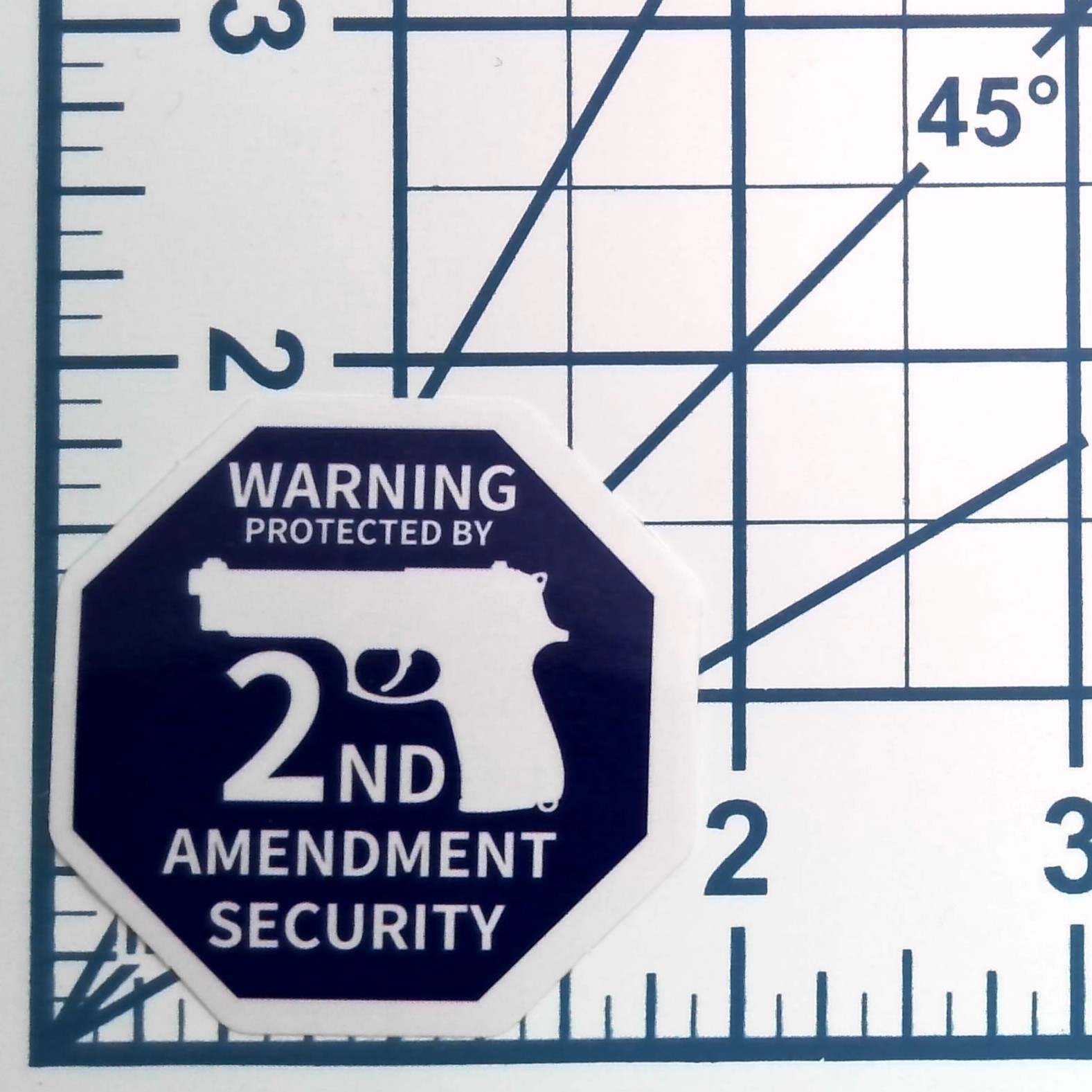 2nd Amendment Security Warning Vinyl Sticker Protected by Second Amendment Decal
