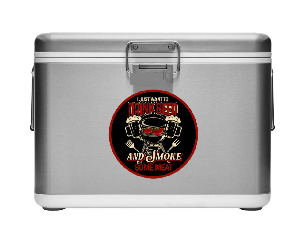 BBQ (Drink Beer Smoke Meat) 4" Handmade Vinyl Decal Vehicle Cooler Grill Laptop