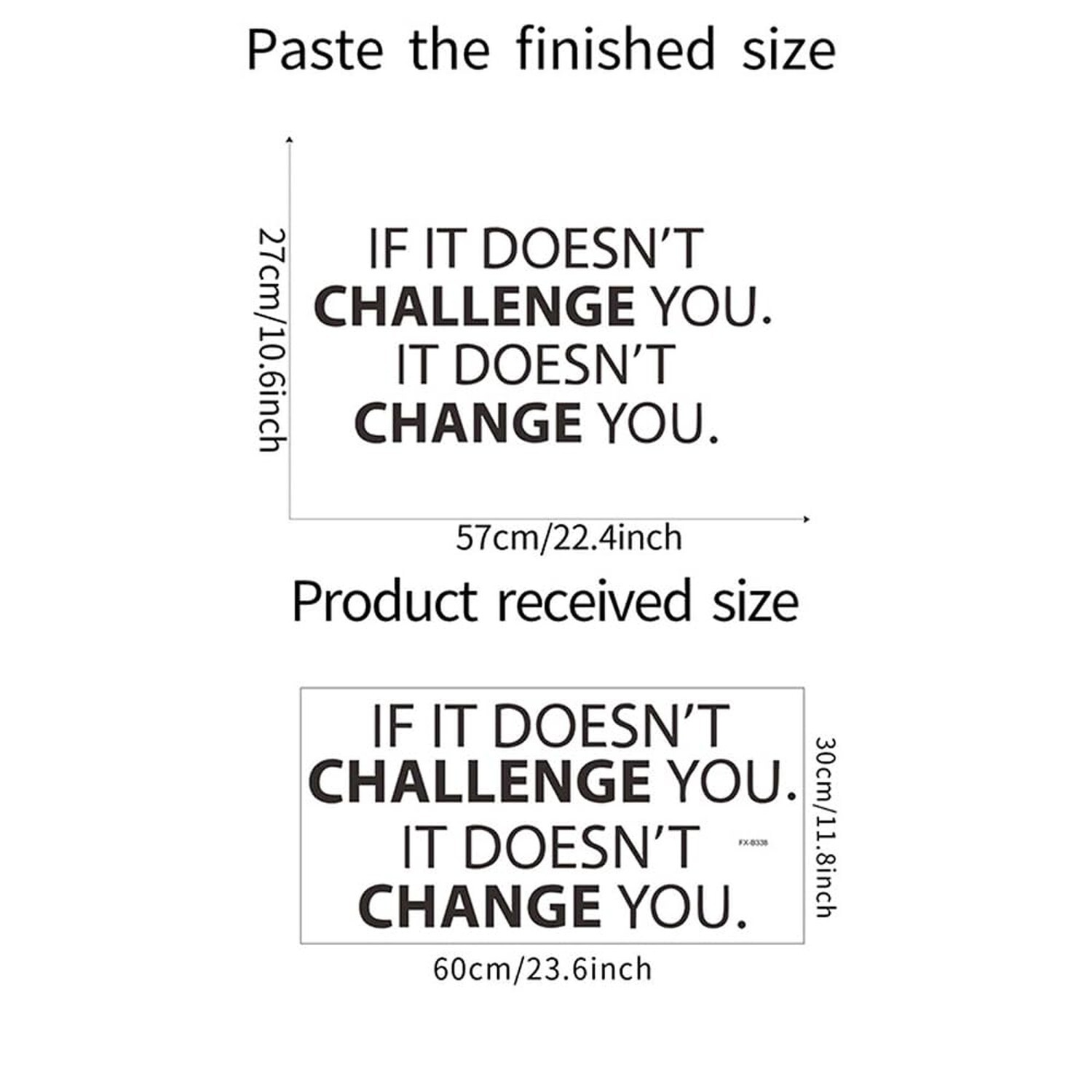 IF IT Doesn't Challenge You Wall Sticker Motivational Wall Decor Decoration D…