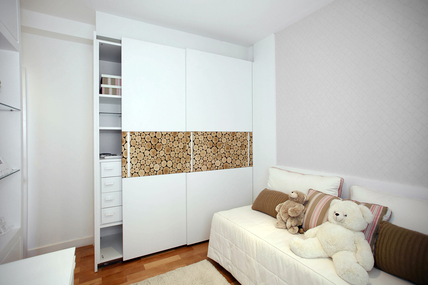 Wall Door Furniture Adhesive Decorative Sticker Decal pieces of wood 100×50