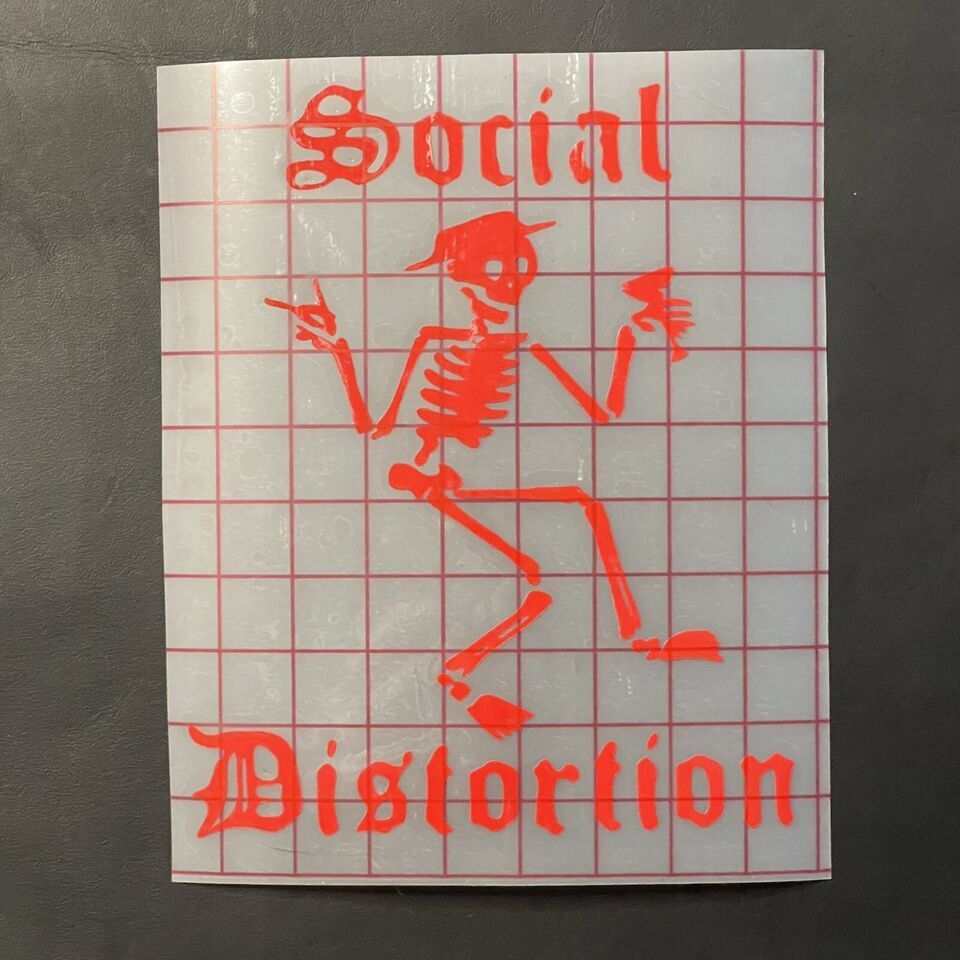 Social Distortion Car Decal Vinyl Band Logo Glossy Bumper Sticker Skeleton Punk