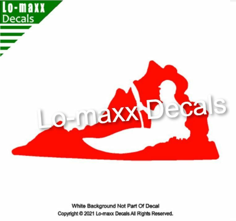Virginia Whitewater River Kayaking Unique Art Super Quality Die Cut Vinyl Decal