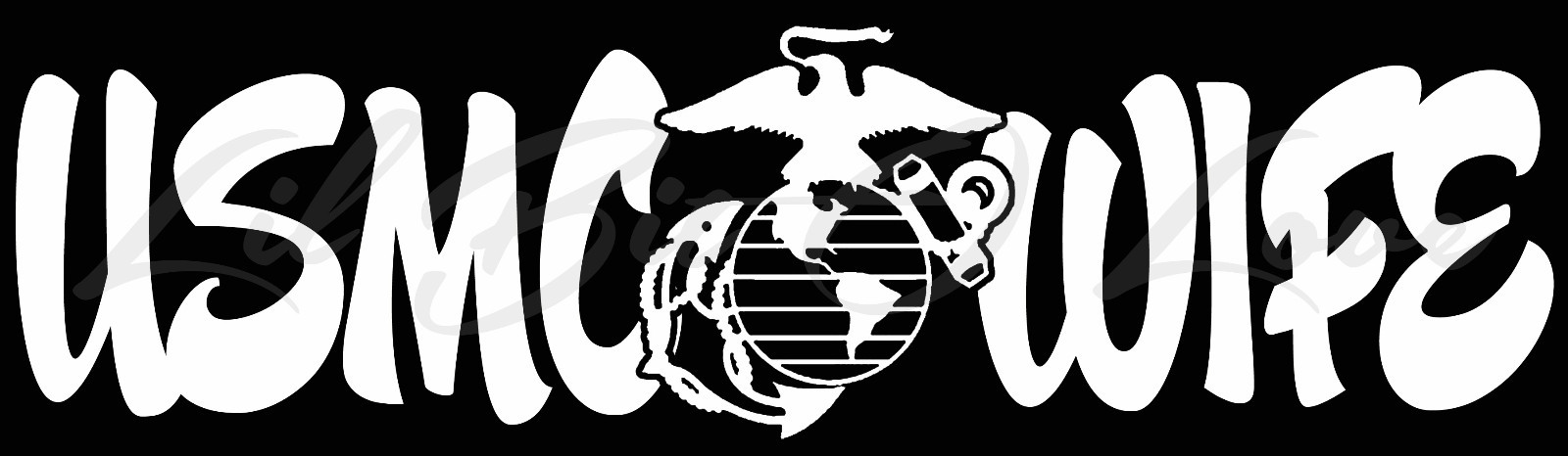 USMC WIFE VINYL DECAL – STICKER MARINE CORPS UNITED STATES MARINE WIFE