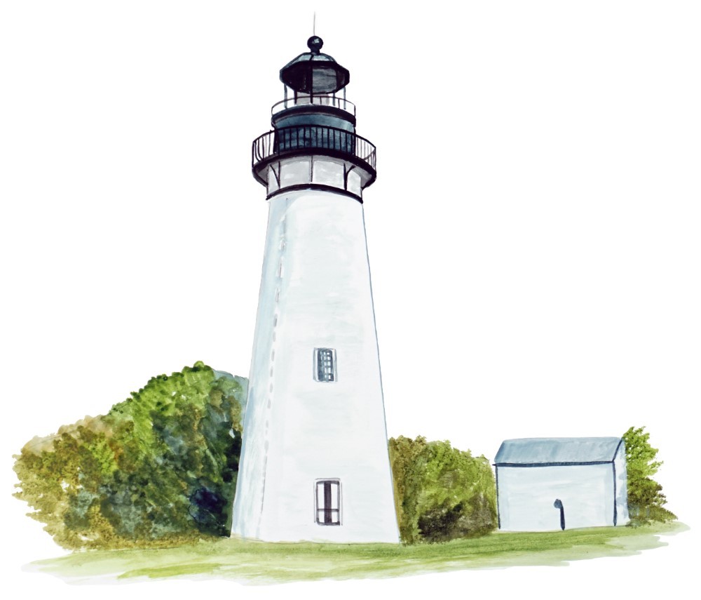 Decal Vinyl Sticker Fernandina Beach Lighthouse Made in USA