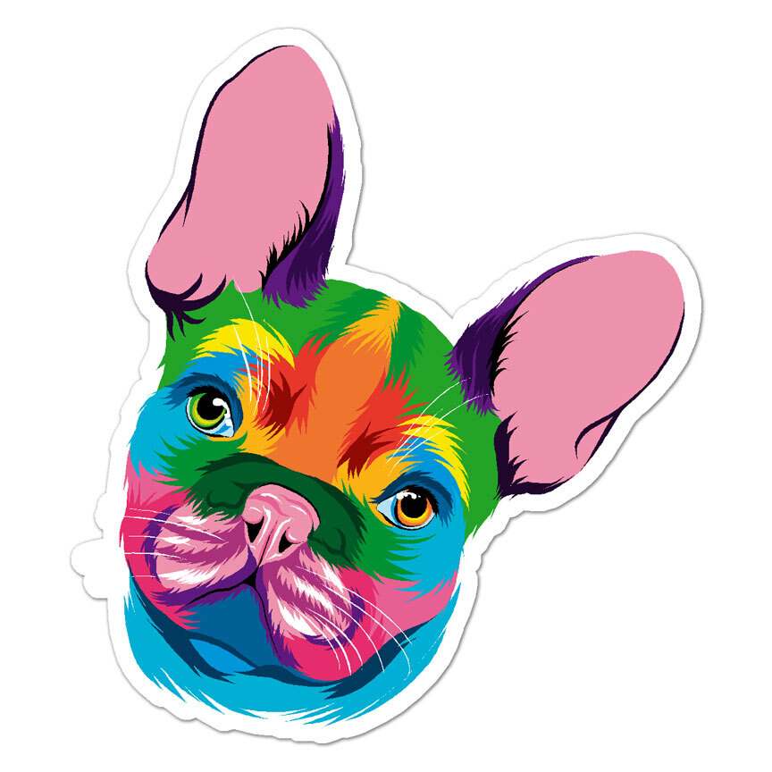 Frenchie French Bulldog, Vinyl Decal Sticker, Indoor Outdoor, 3 Sizes, #8636