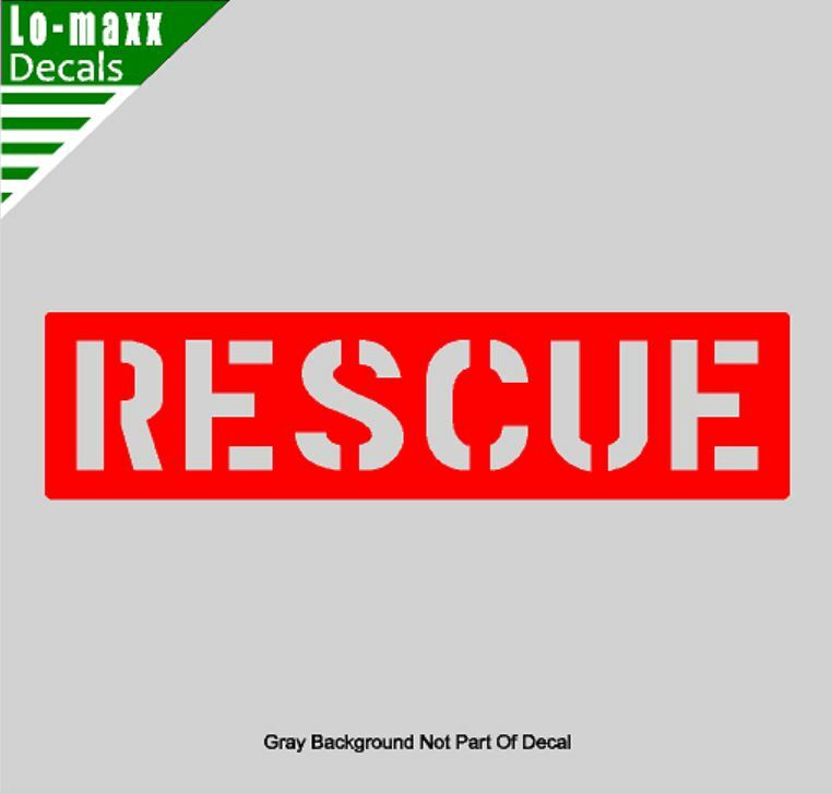 Rescue Aircraft Markings Graphic Durable High Performance Die Cut Vinyl Decal