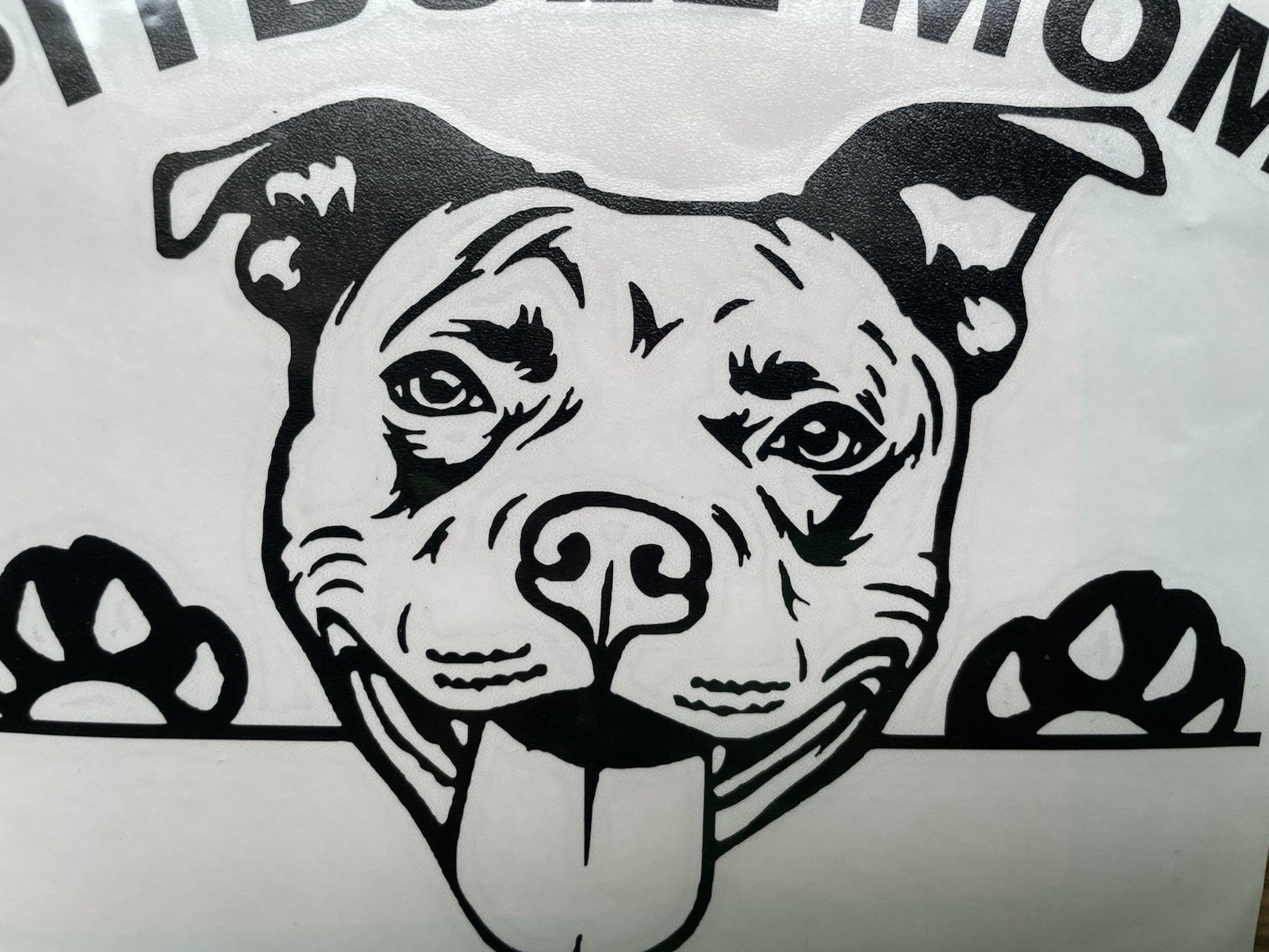 Pitbull Mom Decal Sticker ~Brand New in Package ~ 5.5” x 6.75”