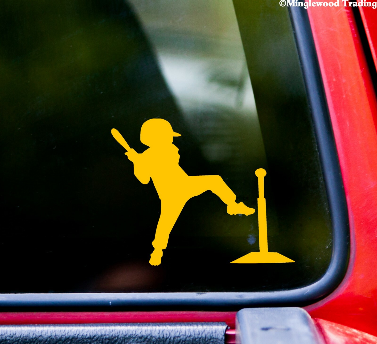 TEE BALL PLAYER Vinyl Sticker – T-Ball TEEBALL Baseball Batter – Die Cut Decal